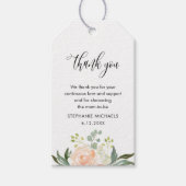 CORA-Waterverf Perzikflesvormige Baby shower-vetta Cadeaulabel (Voorkant)