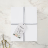 CORA-Waterverf Perzikflesvormige Baby shower-vetta Cadeaulabel (Met Touw)