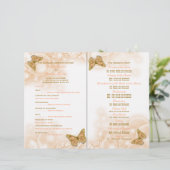 Coraal goudvlinderbruiloftsprogramma (Staand voorkant)