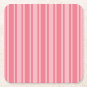 Coraalroze snoepjes strepen kartonnen onderzetters