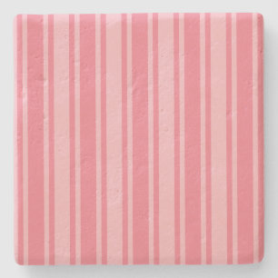 Coraalroze snoepjes strepen stenen onderzetter