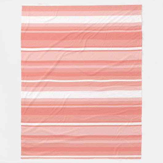 Coraalstrepen Fleece Deken (Voorkant)