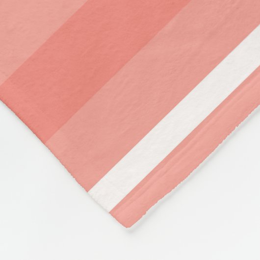 Coraalstrepen Fleece Deken (Hoek)