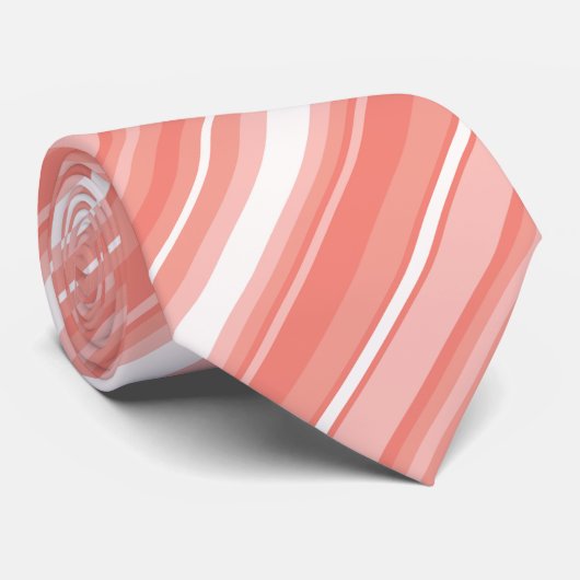 Coraalstrepen Stropdas (Opgerold)