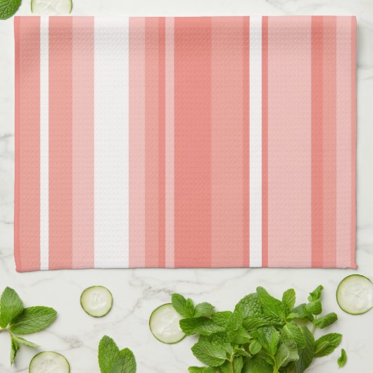 Coraalstrepen Theedoek (Gevouwen)