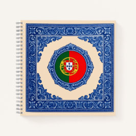 Coração Luso: Dagboek met Azulejo en Vlag Notitieboek