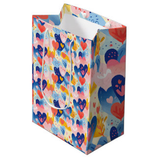 Corações Coloridos Medium Cadeauzakje
