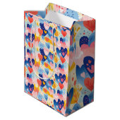 Corações Coloridos Medium Cadeauzakje (Achterkant Gekanteld)