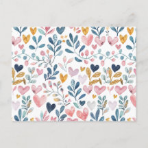 Corações em Aquarela