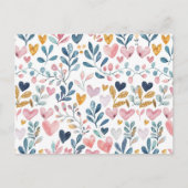 Corações em Aquarela Briefkaart (Voorkant)