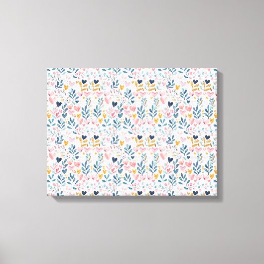 Corações em aquarela canvas afdruk (Voorkant)