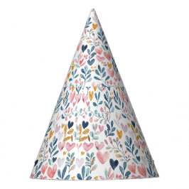 Corações em aquarela feesthoedjes