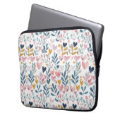 Corações em aquarela laptop sleeve (Voorkant Links)