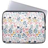 Corações em aquarela laptop sleeve (Voorkant)