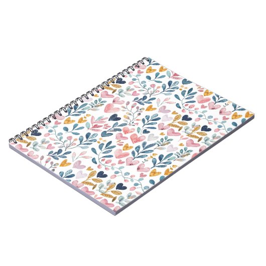 Corações em aquarela notitieboek (Linkerzijde)