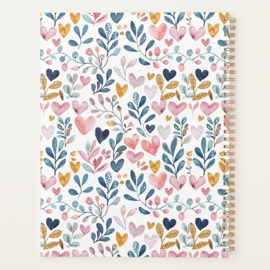 Corações em aquarela planner (Achterkant)