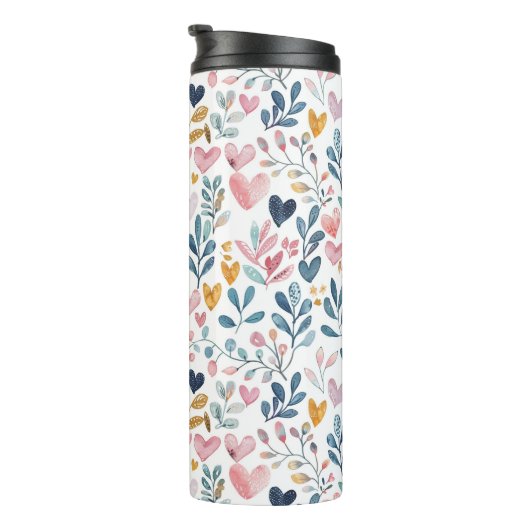 Corações em aquarela thermosbeker (Geroteerd rechts)