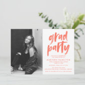 Coral | Abstracte GraduPartij voor de Graduatie va Kaart (Staand voorkant)