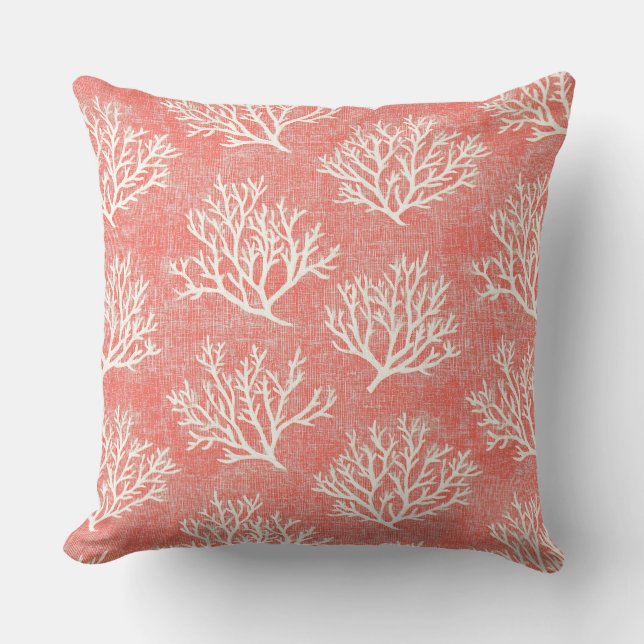 Coral Accent Pillow | Sierkussennen aan de kust Kussen (Voorkant)