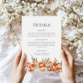 Coral and Peach Dry Flower Wedding Details Kaart