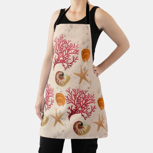 Coral and seashells Apron Schort (Insitu)