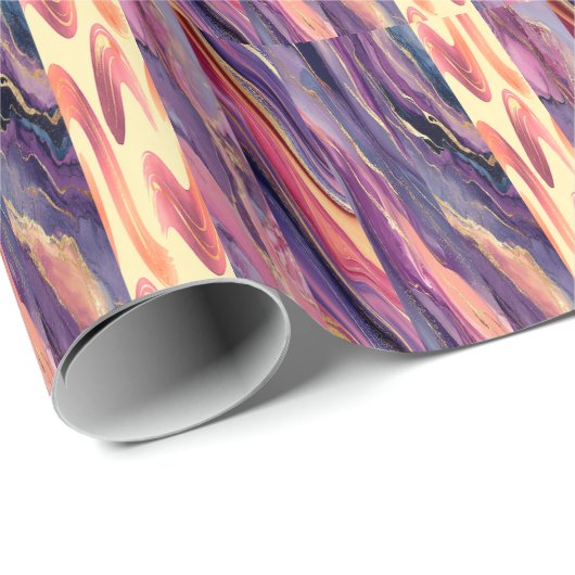 coral and violet pattern cadeaupapier (Rol Hoek)