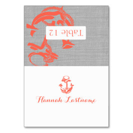 Coral Anker Zitplaatskaart Kaart
