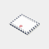 Coral Apple Navy Chevron Teacher Post-it® notes (Schuin)