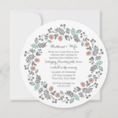 Coral Aqua Gray  Now Renewal Uitnodiging (Achterkant)