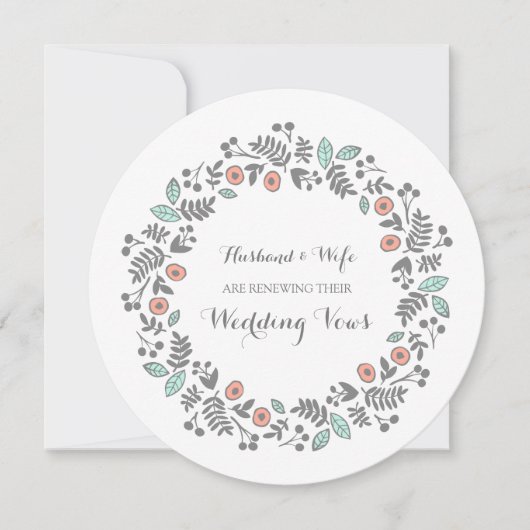 Coral Aqua Gray Now Renewal Uitnodiging (Voorkant)