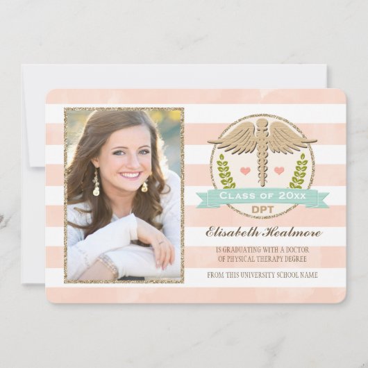 Coral Aqua Physical Therapy School Afstuderen Kaart (Voorkant)