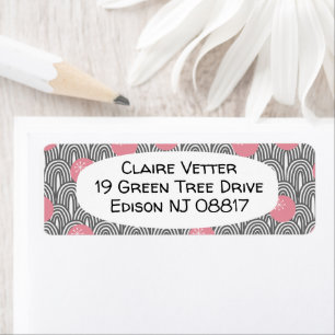 Coral Atomic Pinwheels Etiket