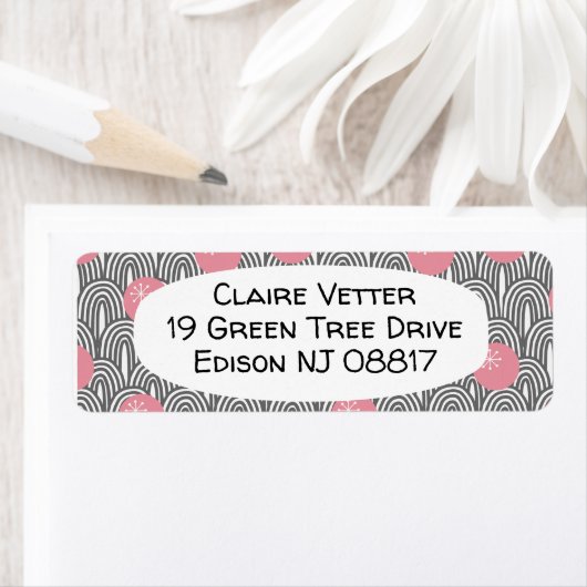 Coral Atomic Pinwheels Etiket (Insitu)