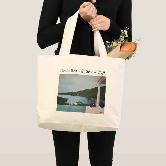 Coral Bay St. John USVI Grote Tote Bag (Voorkant (product))