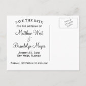 Coral Beach Bewaar de datum Destination Wedding Ka Aankondigingskaart (Achterkant)