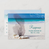Coral Beach Destination Wedding RSVP (Voorkant / Achterkant)