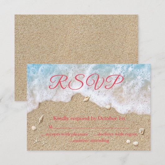 Coral Beach Waves RSVP (Voorkant / Achterkant)