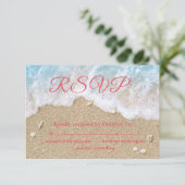 Coral Beach Waves RSVP Kaartje (Staand voorkant)
