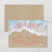 Coral Beach Waves RSVP Kaartje (Voorkant / Achterkant)