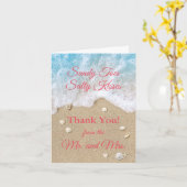 Coral Beach Waves Sandy Toes Foto Dank u kaart (Gele Bloem)