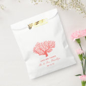 Coral Beach Wedding Favor Bag Bedankzakje (Gezegeld)