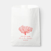 Coral Beach Wedding Favor Bag Bedankzakje (Voorkant)