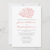 Coral Beach Wedding Kaart (Voorkant)