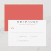 Coral Beach Wedding RSVP Kaartje (Voorkant / Achterkant)