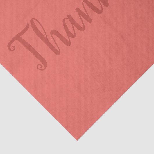 Coral bedankt cadeautje tissuepapier (Detail)