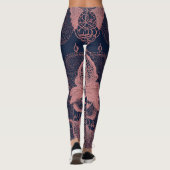 Coral Beige AI art Leggings (Achterkant)