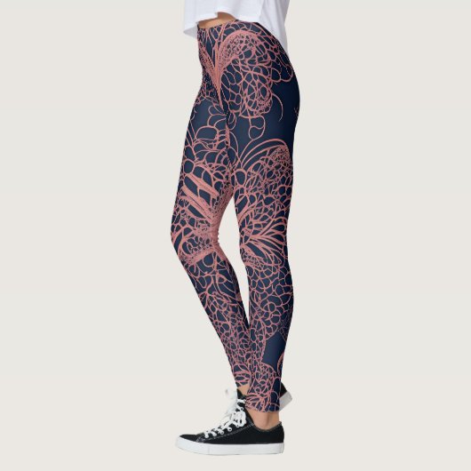 Coral Beige AI art Leggings (Links)