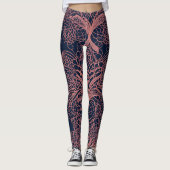 Coral Beige AI art Leggings (Voorkant)