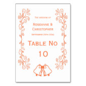 Coral Bells Scrollwork Ontwerp Wedding Kaart (Voorkant)