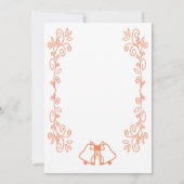 Coral Bells Scrollwork Ontwerp Wedding Save The Date (Achterkant)